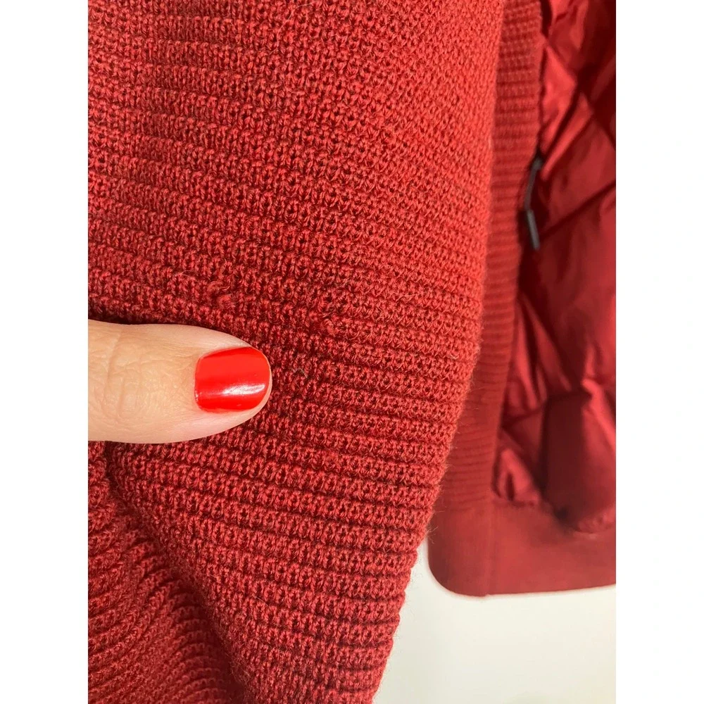 Canada Goose HyBridge Knit Hoody Mens Medium Red Hybrid Down merino wool Jacket